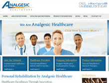 Tablet Screenshot of analgesichealthcare.com